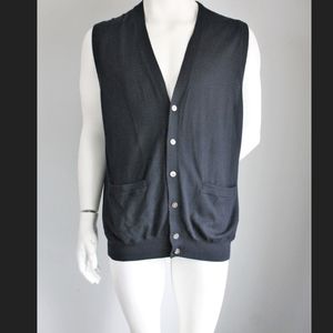 Blue Paul Fredrick sweater vest. Size XXL.